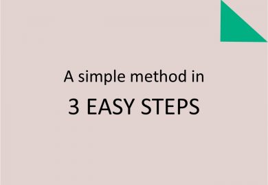 3 Simple steps